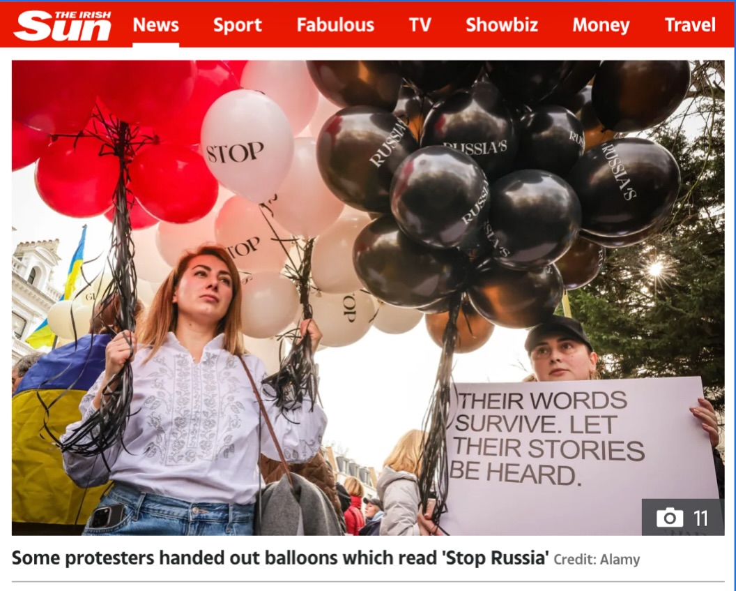 На відзначення третьої річниці повномасштабної війни команда проєкту War Diaries долучилася до мирної акції протесту